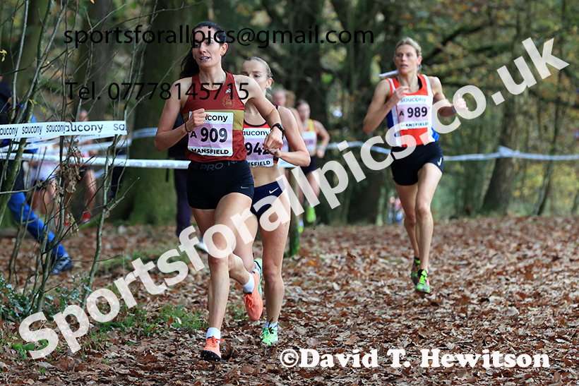 Senior Womens 2024 National Cross Country Relays, Berry Hill Park, Mansfield.   Photo: David T. Hewitson/Sports for All Pics